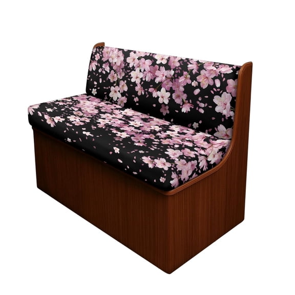 XYZCANDO RV Booth Seat Covers, Compatible with Camper Couch, RV Dinette Cushion Covers for Sofa Cushion Dinette Booth Seats Convenient Installation, Cherry Blossoms