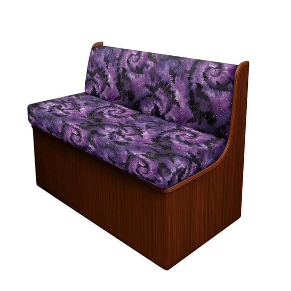 XYZCANDO RV Booth Seat Covers, Compatible with Couch Camper, RV Dinette Cushion Covers for RV Dining Table RV Seat Easy to Install, Purple Bat Swirl