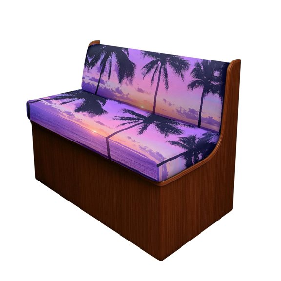 XYZCANDO RV Booth Seat Covers, Compatible with Couch Travel Trailers, RV Dining Chair Seat Covers for Bench Travel Trailer Couch Stretch, Palm Sunset
