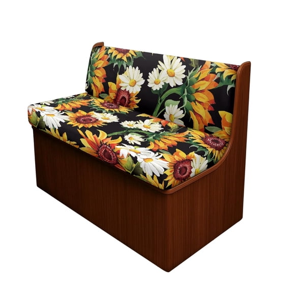XYZCANDO RV Booth Seat Covers Sofa Furniture Protection Polyester Fabric, Compatible with Car Bench Loveseat, for RV Couch Travel Trailer Couch, Sunflower