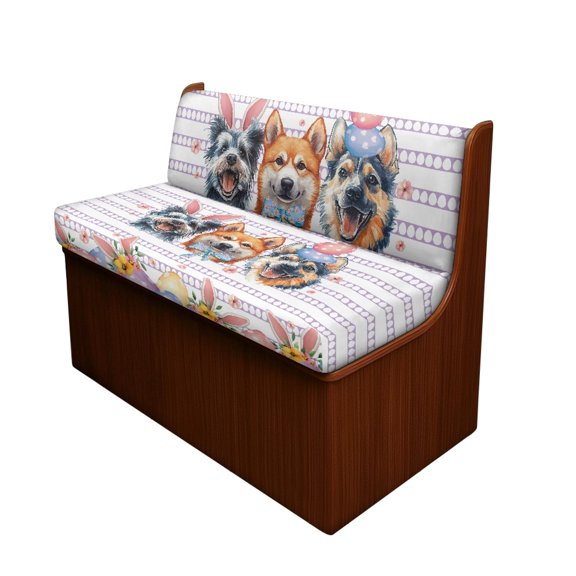 XYZCANDO RV Dining Chair Seat Covers, Compatible with Dinette Booth Loveseat, Camper Cushion Covers for Bench Sofa Comfortable, Dog Bunny
