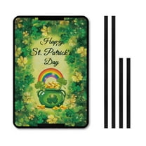 XYZCANDO Rainbow Clover RV Door Window Shade Foldable RV Blackout Window Cover St. Patrick's Day RV Decor Easy to Install RV Sun Shade Camper Screen Door Protector RV Shades with UV Protection Green