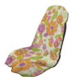 thumbnail image 1 of XYZCANDO Retro Floral Print with Swirl Accents Beach Towel Car Seat Covers, Lightweight Seat Towel Cover Washable Non-Slip for Cars Van, 1 of 11