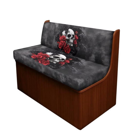 XYZCANDO Rose Skull RV Dinette Cushions Comfortable RV Accessories Stretchable Couch Cover 2 Cushion Sofa Stylish Loveseat Sofa Chair Cover Furniture Protector
