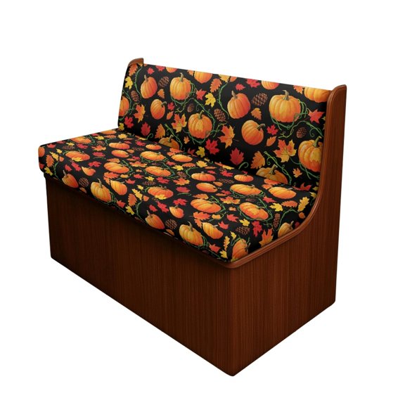 XYZCANDO Rv Seat Covers Soft Polyester Fabric, Compatible with Interior Camper, for Sofa Dinette Booth Seats, Pumpkin and Pine Cone Pattern