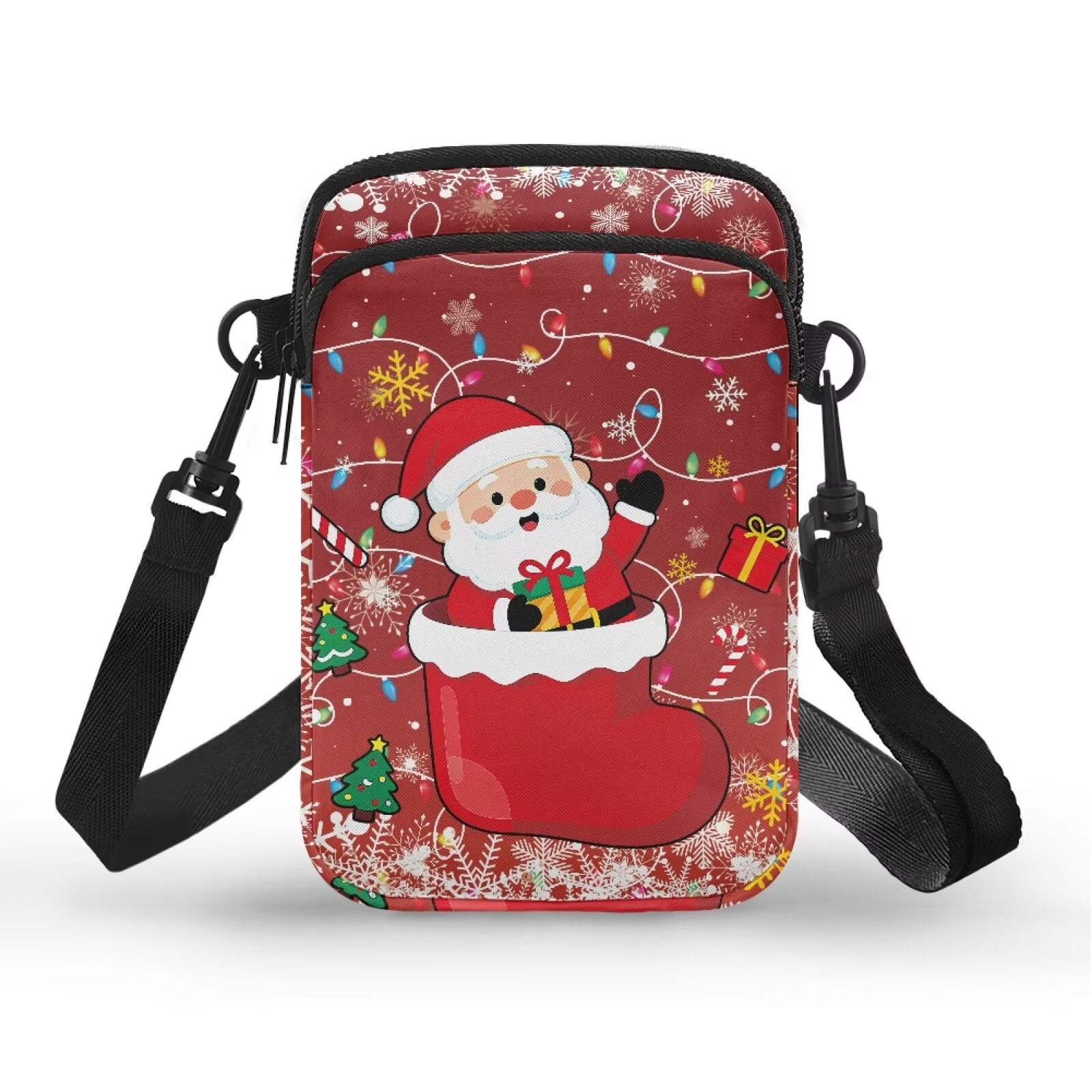 XYZCANDO Red Santa Claus Mini Crossbody Handbags for Women Men
