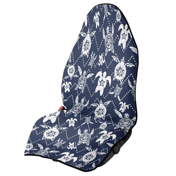 XYZCANDO Sea Turtle Print Terry Cloth Car Seat Covers Non-Slip Car Seat Towel Cover, Front Seat Towel Cover, Suitable for SUV Seats Truck Seat, Fit for Trucks Vans SUV Sedan