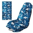thumbnail image 1 of XYZCANDO Shark Car Towel Cushion Cover Camo Waterproof Sweat Towels Bucket Seat Covers Non Slip Backing Sweatproof Cushion Protector Suitable for Most Cars SUV and Sedan, 1 of 7