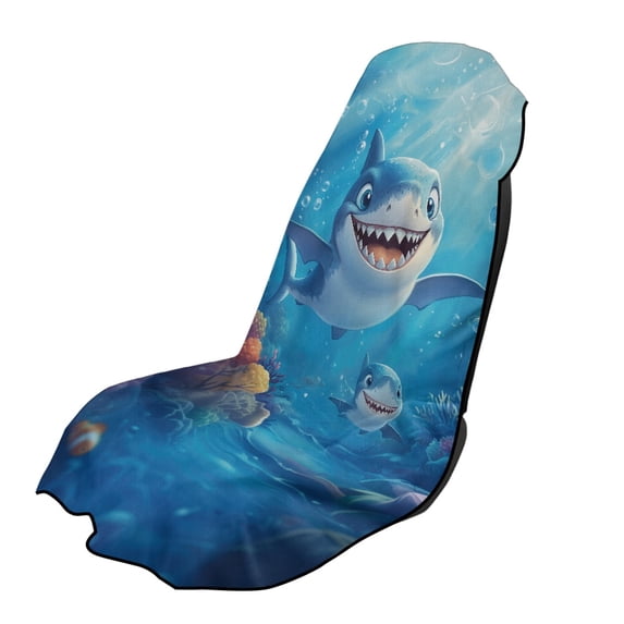 XYZCANDO Shark Pattern Non-Slip Car Seat Cover Towel for Gym Workout Travel, Lightweight Sweatproof Car Seat Towel Cover
