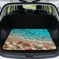 thumbnail image 1 of XYZCANDO Shells Beach Washable Cargo Mat 29" x 39", Non-Slip Trunk Carpet with Stitched Edge, All Weather Durable Rear Cargo Protector for Trucks and SUVs, 1 of 7