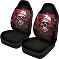 thumbnail image 1 of XYZCANDO Skull Floral Car Seat Covers for Woman Soft Car Front Seat Covers Full Protection Washable, for Van Truck Vehicle, 1 of 10