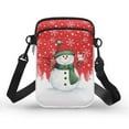 thumbnail image 1 of XYZCANDO Snowflake Snowman Crossbody Messenger Wallet for Women Mini Cellphone Handbag Over Shoulder Purse Casual Phone Case with Crossbody Shoulder Strap Lightweight Coin Bag for Work Travel, 1 of 7