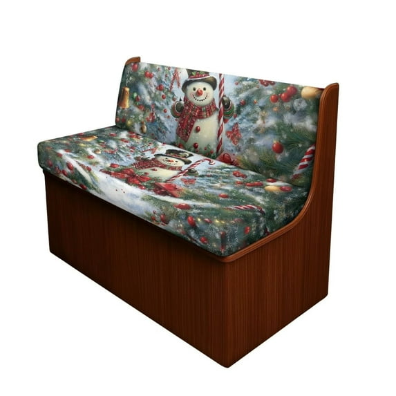 XYZCANDO Snowman RV Dinette Cushion Cover Camper Decor Sofa Covers Washable Bench Cushion for Loveseat Stylish Furniture Covers for Sofa and Loveseat