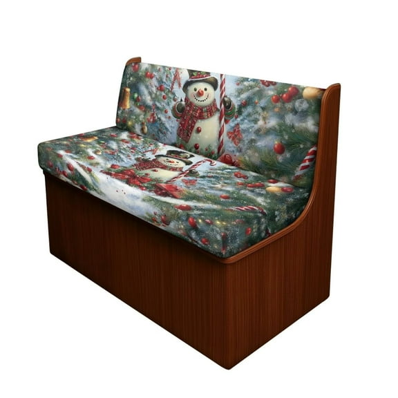 XYZCANDO Snowman RV Dinette Cushion Cover Camper Decor Sofa Covers Washable Bench Cushion for Loveseat Stylish Furniture Covers for Sofa and Loveseat