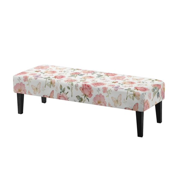 XYZCANDO Soft Bench Seat Cover for Bedroom Dining, Polyester Spandex Elastic Bottom Rectangular Long Bench Slipcover with Anti Abrasion