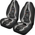 thumbnail image 1 of XYZCANDO Soft Vehicle Seat Protector SUV Auto Sedan, Stretchy Waterproof Car Seat Covers 2 Piece Polyester Dog Pattern, 1 of 10