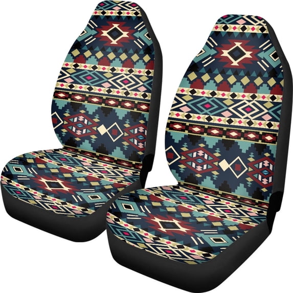 XYZCANDO Southwestern Geometric Pattern Car Seat Covers for Man Waterproof Car Front Seat Covers Protector Washable, for SUV Auto Truck