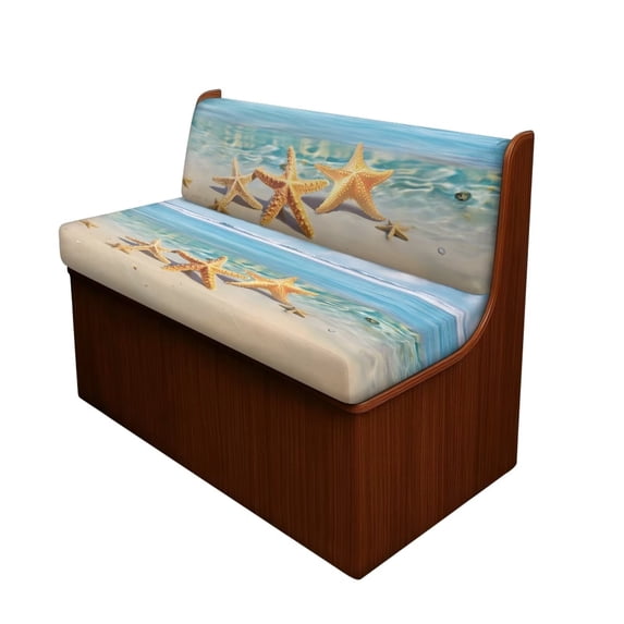 XYZCANDO Starfish RV Dinette Cushion Covers Universal Bench Seat Cover Comfortable Furniture Covers for Sofa and Loveseat Washable Sofa Slip Covers for 2 Seat Cushion Couch Easy to Install Blue