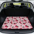 thumbnail image 1 of XYZCANDO Strawberry Daisy Car Trunk Mat 29" x 39", All-Weather Washable Cargo Liner with Non-Slip Backing, Easy-Clean Stitched Edge Protector for SUVs, Sedans and Trucks, 1 of 7