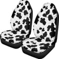 thumbnail image 1 of XYZCANDO Stretchy Car Front Seat Covers Truck Auto Sedan, Comfortable Waterproof Car Seat Covers 2 Pack Polyester Fabric Cow-Patterned, 1 of 10