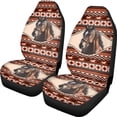thumbnail image 1 of XYZCANDO Stylish 2-Pack Front Car Seat Covers with Horse Print - Durable Breathable All-Season Protection, 1 of 9