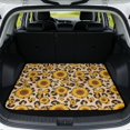 thumbnail image 1 of XYZCANDO Sunflower Leopard Print Trunk Mat 29" x 39", Waterproof Durable Cargo Liner with Non-Slip Backing, Easy-Clean Stitched Edge Carpet for SUVs, Sedans and Trucks, 1 of 7