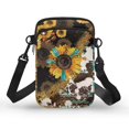 thumbnail image 1 of XYZCANDO Sunflower Leopard Women Cell Phone Wallet Travel Pouch Crossbody for Kids Girls Lightweight Cellphone Purse Shoulder Bags Small Crossbody Handbags Mini Money Bag Pouch Brown, 1 of 7