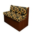 thumbnail image 1 of XYZCANDO Sunflower RV Dinette Cushion Covers Comfortable RV Accessories for Inside Couch Cover 2 Cushion Sofa 2 Seat Sofa Cover Universal Slipcovers for RV Camper Car Bench Black, 1 of 7