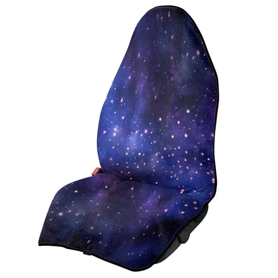 XYZCANDO Terry Cloth Car Seat Covers, Compatible with Truck Seat Van, Car Seat Towel Cover for Cars Trucks Machine Washable, Deep Starry Sky Design
