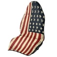 thumbnail image 1 of XYZCANDO Terry Cloth Car Seat Covers Portable Microfiber, Compatible with Automotive Truck Seat, for Trucks Vans Sedan, Star Stripe Design, 1 of 7