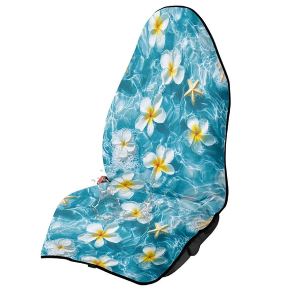 XYZCANDO Tropical Flowers Car Seat Cover Towel Waterproof Sweat Towels Seats Cover Non Slip Backing Sweatproof Cushion Protector Easy to Store Universal Fit for Cars SUV Sedans