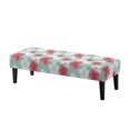thumbnail image 1 of XYZCANDO Tropical Hibiscus Polyester Spandex Fabric Bench Covers with Stretch, Washable Scratch Resistant Bench Seat Cover for Bedroom, 1 of 9