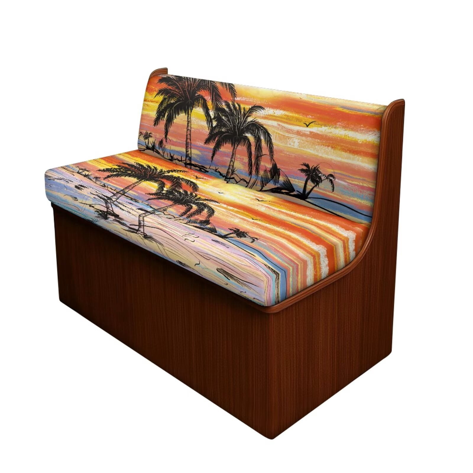 XYZCANDO Tropical Palm Tree Sunset RV Dinette Cushions Comfortable RV Decor Washable Furniture Covers Universal Sofa Slip Covers for 2 Seat Cushion Couch Slipcovers Hawaiian Orange