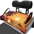 thumbnail image 1 of XYZCANDO Tropical Sunset Golf Cart Seat Cover - 2-Passenger Non-Slip Terry Cloth Cover With 4 Storage Pockets for Golf Lovers, 1 of 8