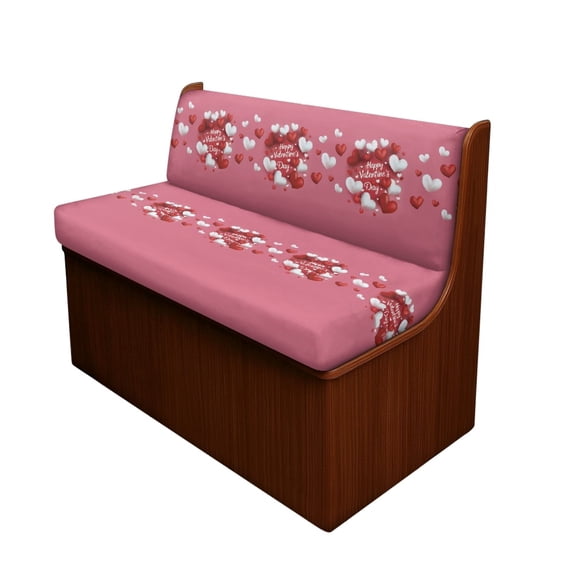 XYZCANDO Valentine Heart RV Booth Seat Covers Elastic Camper Cushion Covers, Stretch Breathable RV Dinette Cushion Covers Fit for Travel Trailer Couch RV Sofa