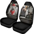 thumbnail image 1 of XYZCANDO Vehicle Seat Protector Zebra Driving Winter Print 2 Pack Car Seat Covers Waterproof Truck Auto Van Premium Anti-Slip Car Front Seat Covers, 1 of 10