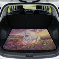 thumbnail image 1 of XYZCANDO White Horse Florals Pet Trunk Mat 29" x 39", Waterproof Stitched Edge Cargo Liner with Non-Slip Backing, Easy-Clean Durable Carpet for SUVs, Sedans and Trucks, 1 of 7