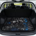 thumbnail image 1 of XYZCANDO Wolf Rear Cargo Protector 29" x 39", US Flag Polyester Trunk Mat, Easy Install Non-Slip Backing Stitched Edge Trunk Carpet for Universal Vehicles, 1 of 7