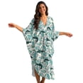 thumbnail image 1 of XYZCANDO Women Kaftan Dresses Plus Size Bathing Suit Cover Up Fish Camo Caftan Beach Dress for Swimwear Summer Casual Dress Loose Batwing Sleeve Beach Cover Up for Vacation Pool Party, 1 of 7