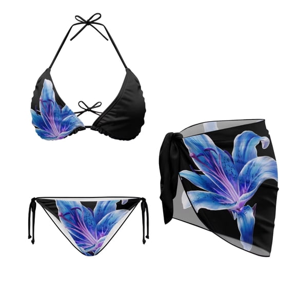 XYZCANDO Womens Bikini Sets Plus Size Swimsuits Tie Back Bathing Suit ...