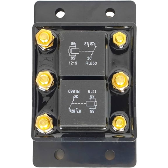 XYZIL 12V Forward Reverse Relay Module 5541100 Compatible with Tarp Winch Motor Snow Plow Lift ATP0110 6 Terminal
