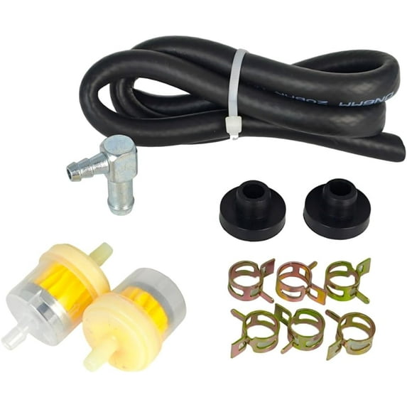 XYZIL 532139277 & 532003648 Fuel Tank Stem Bushing Hose Filter Kit Compatible with Husqvarna GT GTH YTH GTVH YT Series Ride Mower Grass Cut Lawn Tractor 532003645 532124952 539110432 Clamp