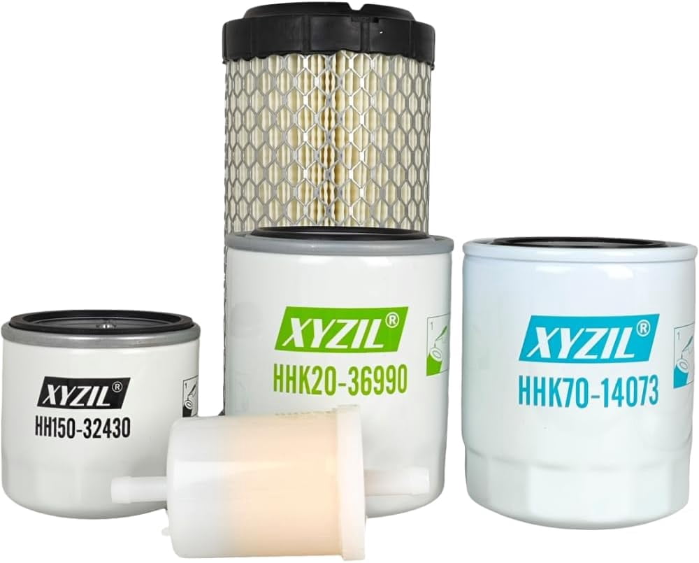 XYZIL Filter Kit 77700-01819 Compatible with Kubota RTV900 HHK72-14080 ...