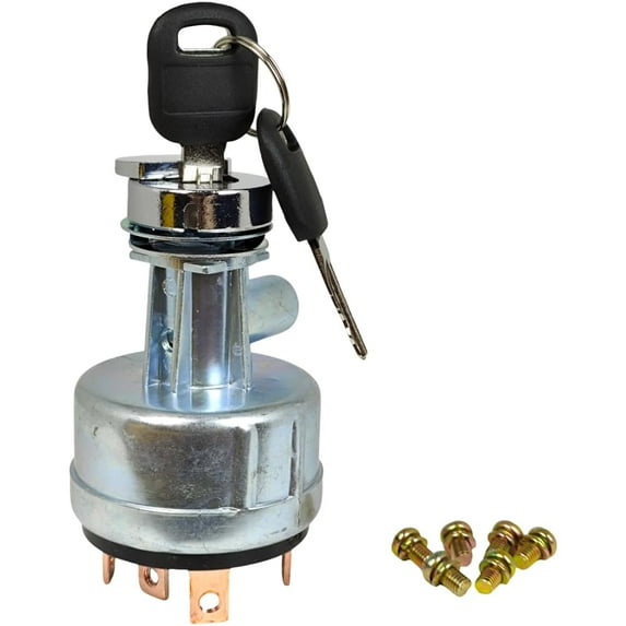 XYZIL Ignition Switch 20S-06-31130 20Y-06-24680 08086-20000 Compatible with Komatsu 212 PC12R-8 PC20-7 PC30-7 PC35R-8 PC45R-8 PC27R-8 PC30-6 PC30-7 PC40-6 PC40-7 Excavator Starter w/ 2 Key