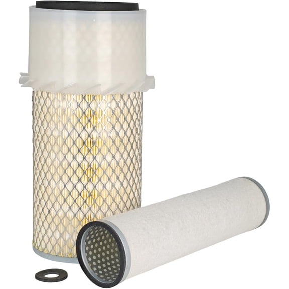 XYZIL Outer Inner Air Filter Set 70000-11080 17381-11180 Compatible with Kubota L2850DT L2850F L3250DT L3250F L5450DT Tractor KX121-2 KX161-2 Excavator R420S R520S R410B Loader 15606-11080