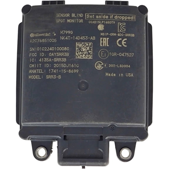 XYZIL Rear RH Blind Spot Radar Sensor NK4T-14D453-AB Compatible with Ford 2022 2023 2024 E-Transit NK4T14D453AB NK4Z14D453A Right Parking Aid System Engine Electric Detection Module