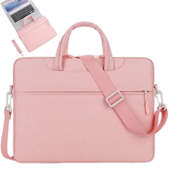 XYvans Laptop Shoulder Bag for Men& Women, 14 Inch Messenger Carrying Computer Bag for Work Trave Sleeve-Pink