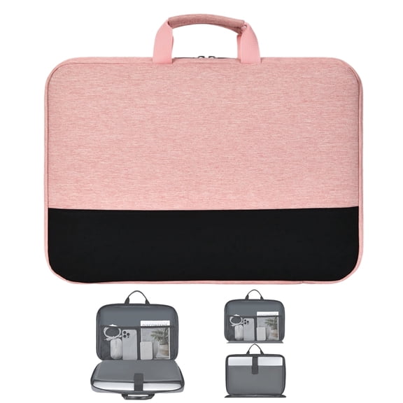 XYvans Laptop Shoulder Bag for Men& Women, 14 Inch Messenger Carrying Computer Bag for Work Trave Sleeve-Pink