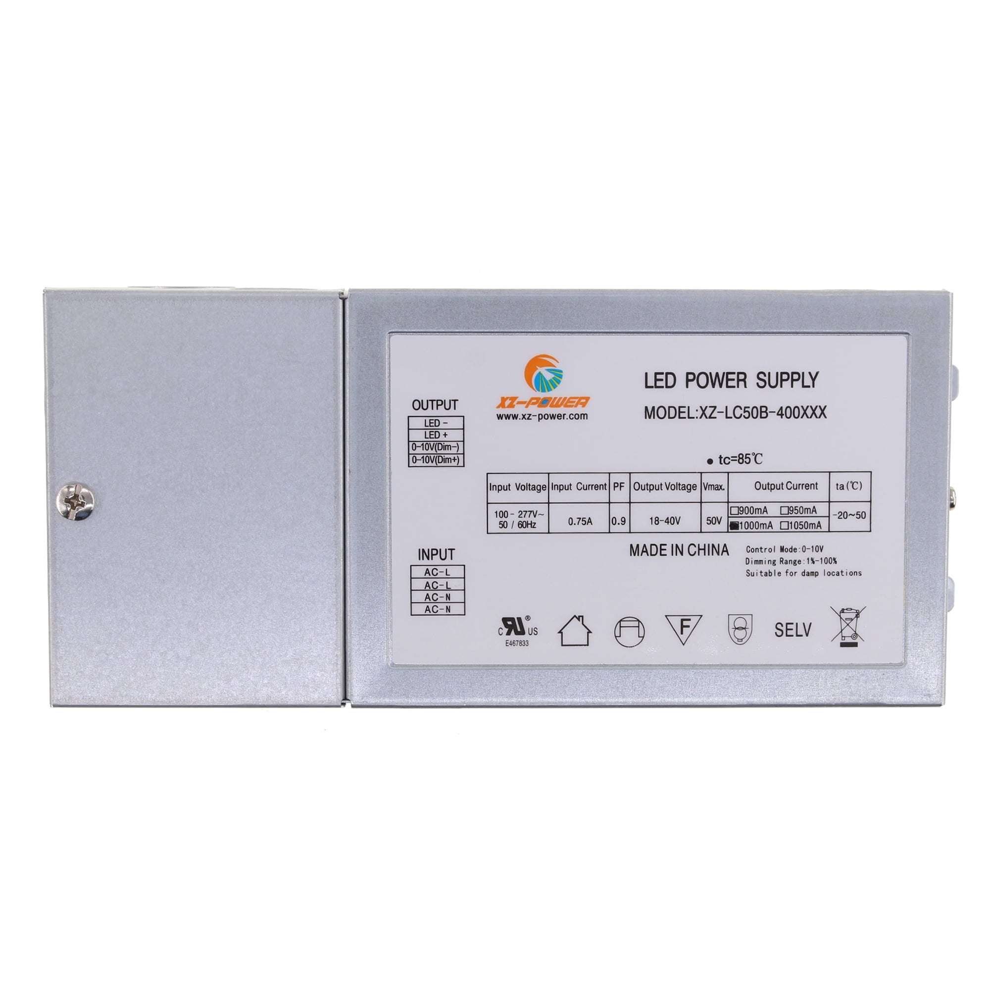 XZ-Power XZ-LC50B-400XXX Flat Panel LED Power Supply, 1000mA
