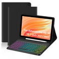 thumbnail image 1 of XZAMB Case with Keyboard for Kindle Fire HD 10&10 Plus (2021&2023) 10.1 inch,7 Color Rainbow Backlit Detachable Keyboard Magnetic Case with Pen Slot for HD 10 11th/13th Gen-Black, 1 of 8